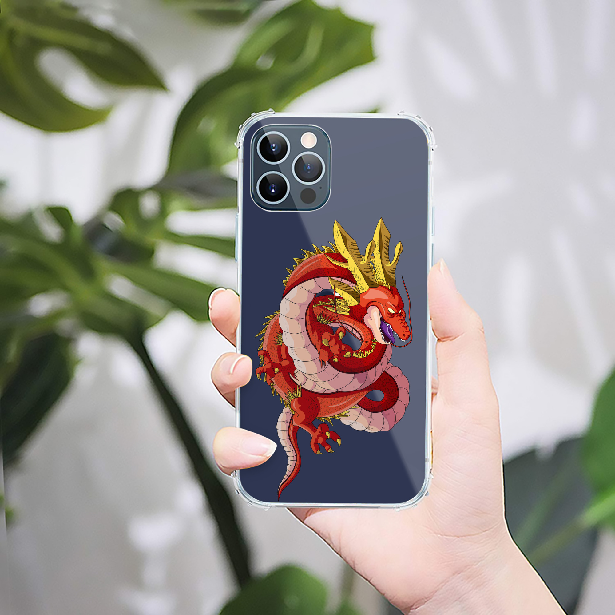 （画像用） ドラゴンボール 神龍 シェンロン DRAGON BALL Shenron 【iPhone 12シリーズ対応】透明スマホケース（クリアソフトケース）